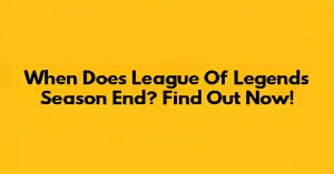 When Does League Season End?